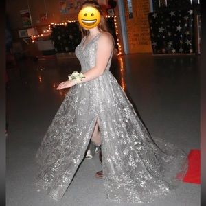 Sliver prom dress